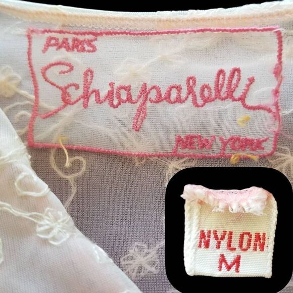 Schiaparelli Vintage Puff Sleeve Peignoir Gown Set - Picture 15 of 16